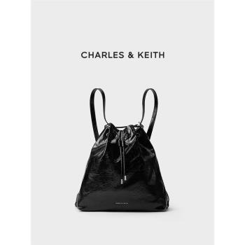 (免運)CHARLES&KEITH夏季女包CK2-10151393柔軟多功能單肩水桶包雙肩包