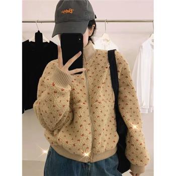 (免運)洋氣復古加厚高領羊羔毛外套女冬季新款韓系百搭保暖毛茸茸上衣潮