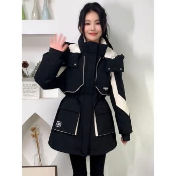 (免運)2025冬季新款沖鋒衣羽絨棉服女小個子收腰時尚高階感派克保暖外套