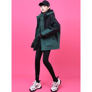 (免運)羽絨服女冬季情侶潮牌工裝上衣2024年新款連帽加厚保暖白鴨絨外套