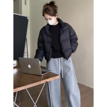 (免運)短款白鴨絨羽絨服女冬季新款2025爆款肯豆風小個子輕薄保暖麵包服
