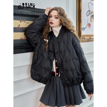 (免運)妖精的口袋輕薄短款羽絨服女2024年冬季新款顯瘦寬松時尚保暖外套