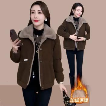 (免運)燈芯絨派克服女短外套時尚寬松加厚保暖小個子外套2025年秋冬新款