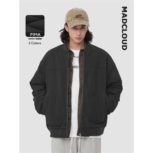 (免運)【福利清倉】美式復古工裝夾棉夾克冬季棉衣外套棉服男