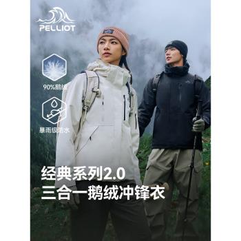 (免運)【經典2.0 | 羽絨版】伯希和羽絨沖鋒衣男女三合一鵝絨內膽登山服