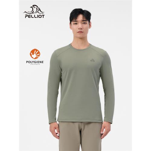(免運)伯希和戶外T恤男款Polygiene抗菌徒步登山運動打底衣高彈抗皺上衣