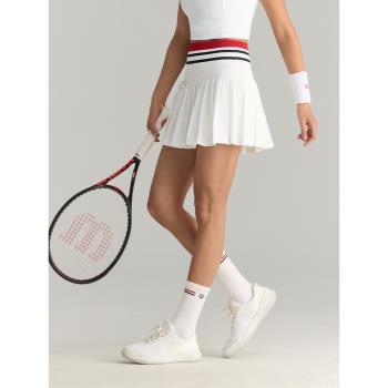 (免運)Wilson威爾勝官方24年夏季女士MIDTOWN經典網球舒適半身蜜糖裙