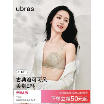 (免運)ubras性感大胸顯小內衣套裝蕾絲