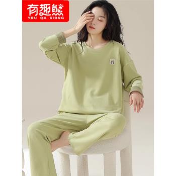 (免運)德絨睡衣女秋冬款雙面磨毛套頭保暖薄絨家居服套裝可外穿
