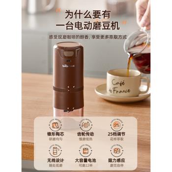 (免運)小熊全自動便攜家用咖啡磨豆機