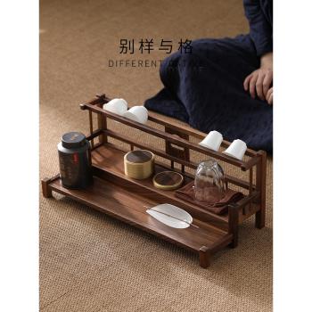 (免運)北美黑胡桃功夫紫砂茶壺博古架