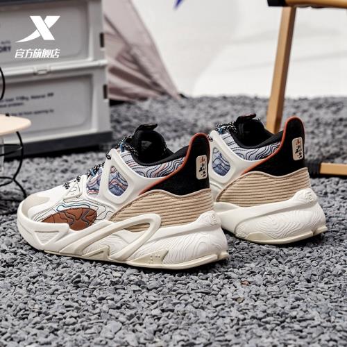 特步峰行3.0板鞋秋冬保暖高幫增高潮流時尚輕便舒適運動休閑鞋子