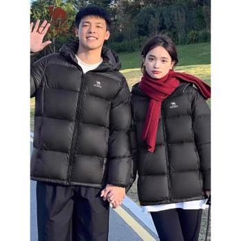 (免運)駱駝短款羽絨服女2025冬季戶外新款保暖防風加厚休閑麵包服外套男