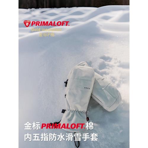 (免運)awka單板滑雪手套悶子專業防水保暖專用護具連指五指登山男女