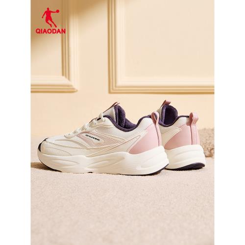 (免運)喬丹皮面防水跑步鞋運動鞋女2025秋季新款輕便革面軟底輕便跳繩鞋