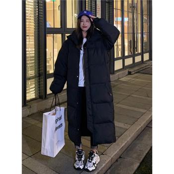 (免運)反季羽絨棉服女中長款過膝2024年冬季新款韓版棉襖外套厚棉衣爆款
