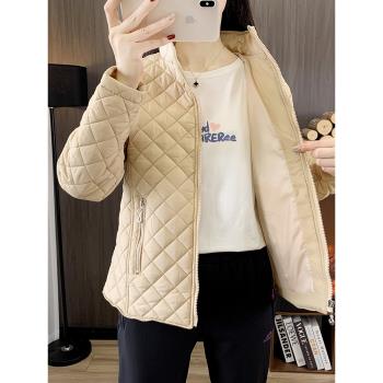 耐‍克頓輕薄羽絨棉服女冬季2024年新款大碼寬松棉服保暖夾棉外套