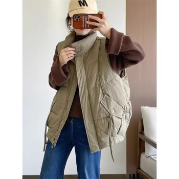 外套女2023年秋季寬松羽絨棉馬甲