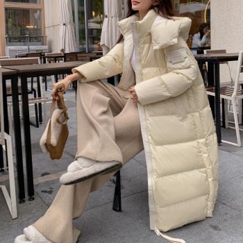 【芙】385g「鵝絨」長款禦寒保暖羽絨服2024冬季新款設計師品牌女