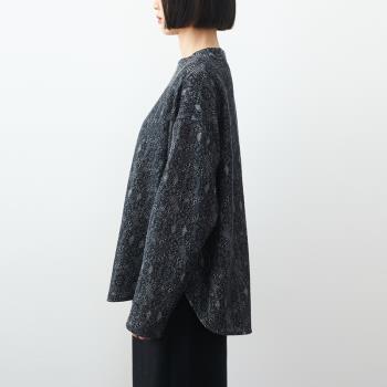羊毛蕾絲提花上衣小眾針織衫古典