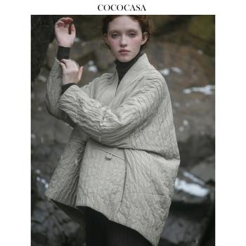 cococasa設計感歐貨高階文藝輕薄羽絨服女中長款2024冬新羽絨外套