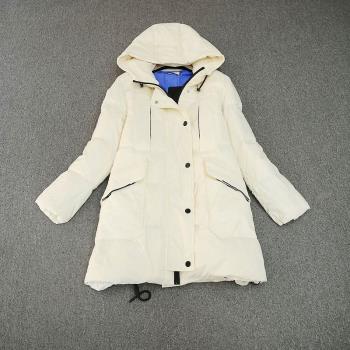 女裝阿蕾連帽簡約中長款羽絨服
