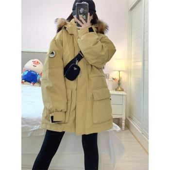 300斤特大碼胖mm加厚派克服女冬季新款學生顯瘦韓版棉衣棉服外套