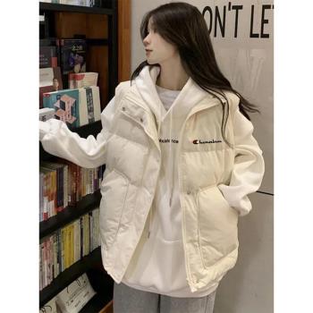 冠軍彩虹秋冬寬松棉衣羽絨服馬甲