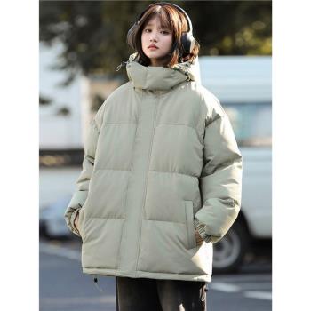 森馬旗下minette冬季棉衣女連帽寬松加厚保暖羽絨棉服襖子外套潮