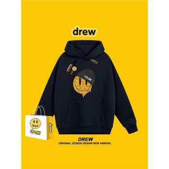 潮牌Drew笑臉連帽秋冬ins外套