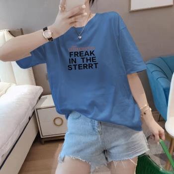 200斤胖媽媽中老年女裝夏季加肥加大碼短袖T恤衫寬松時尚純棉上衣