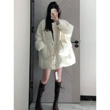 中長款外套保暖溫柔風羽絨棉服