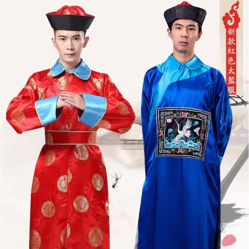 萬圣節古裝清朝公公大內侍衛太監總管打鼓轎夫僵尸大臣抬花轎服裝|民族服裝/舞台裝|ETMall東森購物網