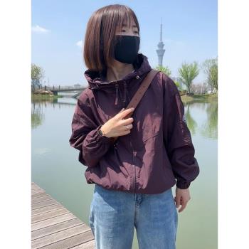 時尚連帽運動韓版顯瘦休閑沖鋒衣