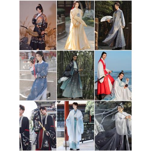 漢服男古風仙俠晉制交領明制古裝飛魚服演出攝影日常商演旅拍劇本