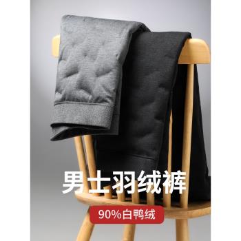 (免運)內穿保暖修身彈力零下防寒羽絨褲