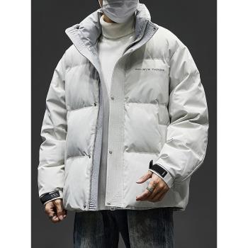 (免運)童先森羽絨服男冬季新款鴨絨加厚保暖立領麵包服男士短款休閑外套