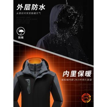 (免運)冬季4s店沖鋒衣工作服棉衣印logo汽修廠服加絨加厚男裝外套秋冬季