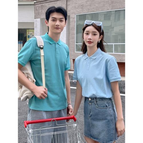 夏季團購純棉廣告文化翻領Polo衫短袖T恤時尚休閑男女同款工作服