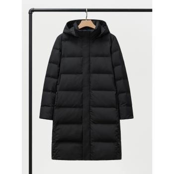 無縫過膝蓋長款外套羽絨服大衣