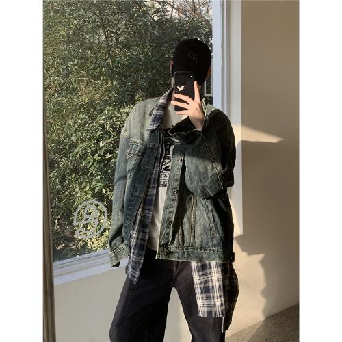 白口陽【雜志社早報】三原康裕超OV版假兩件牛仔夾克痞帥工裝外套