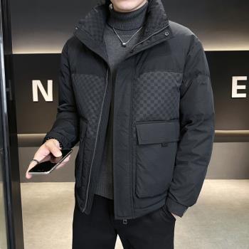 羽絨服男2024冬季新款工裝厚棉服派克服高階感防風保暖沖鋒衣外套