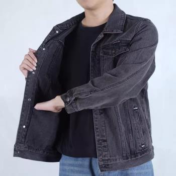 剪標春秋款寬松耐臟褂子牛仔外套