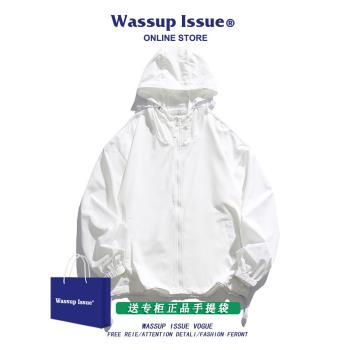 WASSUP ISSUE夏季涼感防曬衣男夏季薄款防紫外線冰絲防曬服女外套