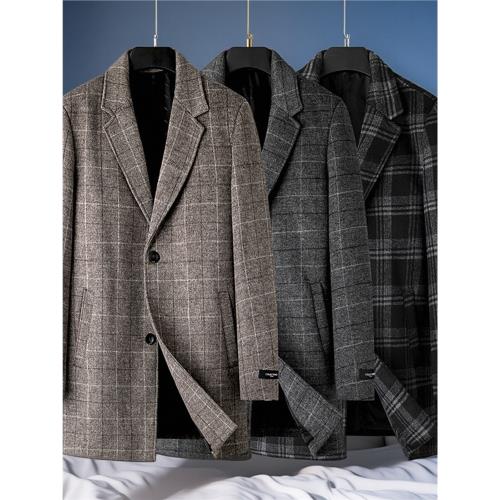 大碼英倫紳士風雙面呢羊毛大衣男胖子加肥加大中長款羊絨呢子外套