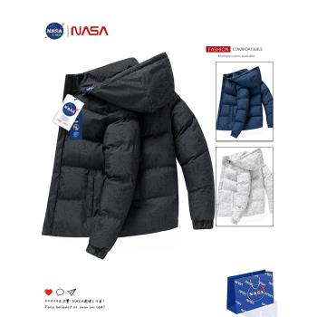 NASA冬季加厚休閑羽絨外套棉衣