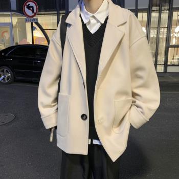 英式春秋季加棉加厚短款呢子風衣
