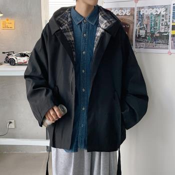 bf工裝夾克寬松春秋褂子連帽外套
