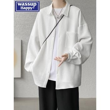 wassup happy男款高階感長袖襯衫