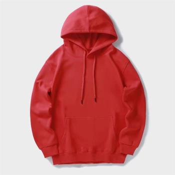 紅色加厚男生打底衫秋冬季衛衣